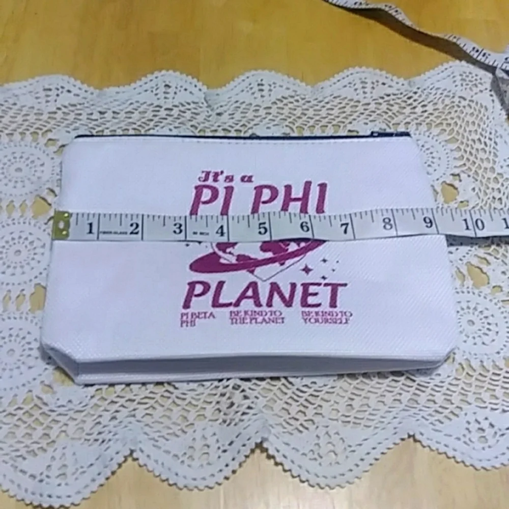 Sorority lined cosmetic,  makeup,  toiletry bag. Pi Beta Phi